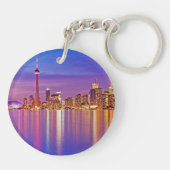 Toronto Silhouet bij schemering Sleutelhanger (Achterkant)
