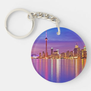 Toronto Silhouet bij schemering Sleutelhanger
