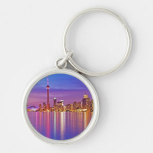 Toronto Silhouet bij schemering Sleutelhanger