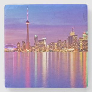 Toronto Silhouet bij schemering Stenen Onderzetter