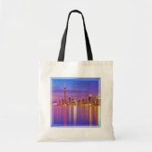 Toronto Silhouet bij schemering Tote Bag (Voorkant)