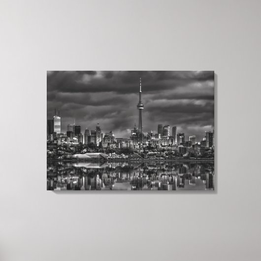 Toronto Silhouet bij Sheldon Lookout Reflectie No Canvas Afdruk (Voorkant)