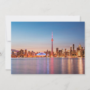 Toronto Silhouet bij Zonsondergang Bedankkaart