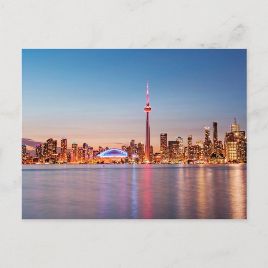 Toronto Silhouet bij Zonsondergang Briefkaart (Voorkant)