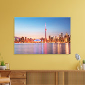 Toronto Silhouet bij Zonsondergang Canvas Afdruk (Insitu (Woonkamer))