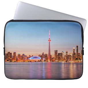 Toronto Silhouet bij Zonsondergang Laptop Sleeve