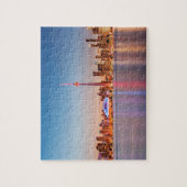 Toronto Silhouet bij Zonsondergang Legpuzzel (Verticaal)
