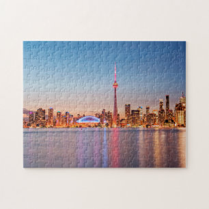 Toronto Silhouet bij Zonsondergang Legpuzzel