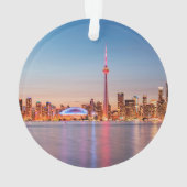 Toronto Silhouet bij Zonsondergang Ornament (achterkant)