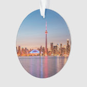 Toronto Silhouet bij Zonsondergang Ornament (voorkant)