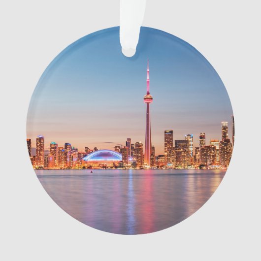 Toronto Silhouet bij Zonsondergang Ornament (voorkant)