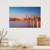 Toronto Silhouet bij Zonsondergang Poster (Keuken)