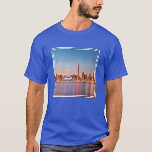 Toronto Silhouet bij Zonsondergang T-shirt (Voorkant)