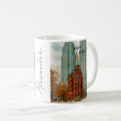 Toronto Silhouet Canada Oud Aquarel Koffiemok (Voorkant rechts)