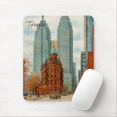 Toronto Silhouet Canada Oud Aquarel Muismat (Met muis)