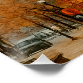 Toronto Silhouet Canada Oud Aquarel Perfect Poster (Hoek)