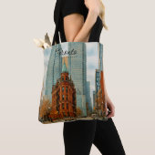 Toronto Silhouet Canada Oud Aquarel Tote Bag (Dichtbij)