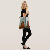 Toronto Silhouet Canada Oud Aquarel Tote Bag (Op model)