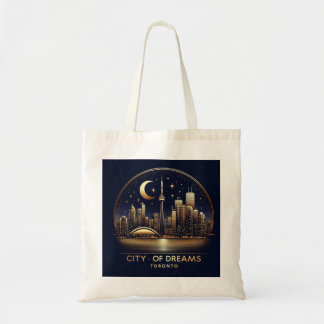 Toronto Silhouet Elegantie - Diep Marineblauw & Go Tote Bag