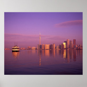 Toronto silhouet, Ontario, Canada Poster