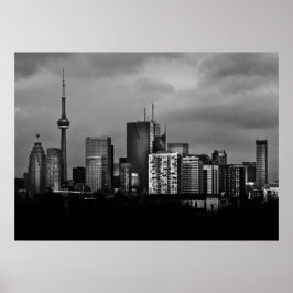 Toronto Silhouet Van De Pape Ave-brug nr. 3 Poster