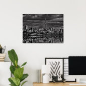 Toronto Silhouet Van Sheldon Lookout Reflectie 2 Poster (Thuiskantoor)