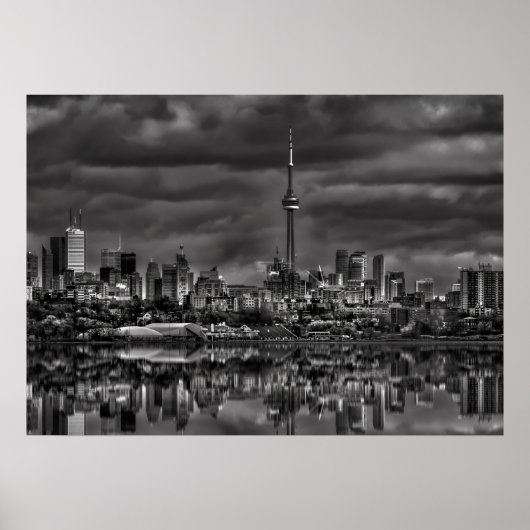 Toronto Silhouet Van Sheldon Lookout Reflectie 2 Poster (Voorkant)