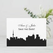 Toronto Silhouette Doe-het-zelf achtergrond kleur  Kaart (Staand voorkant)