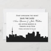 Toronto Silhouette Doe-het-zelf achtergrond kleur  Kaart (Achterkant)