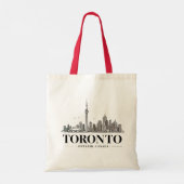 Toronto Silhouette Neutrale Shopper Tote Bag (Achterkant)