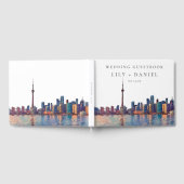 Toronto Silhouette Watercolor Bruiloft Gastenboek (Volledig)