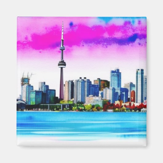 Toronto Skyline Artistic Magnet (Voorkant)