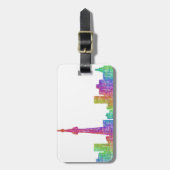 Toronto skyline bagagelabel (Voorkant verticaal)