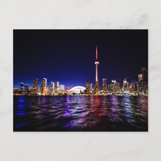 Toronto Skyline bij nacht Briefkaart (Voorkant)