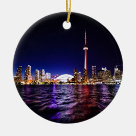 Toronto Skyline bij nacht Keramisch Ornament