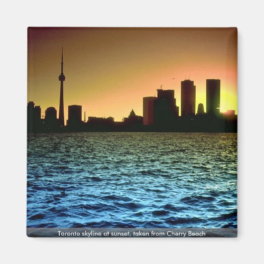 Toronto skyline bij zonsondergang, genomen van Che Magneet (Voorkant)