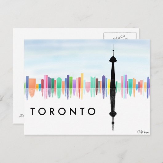 Toronto Skyline Briefkaart (Voorkant / Achterkant)
