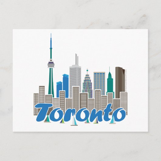 Toronto Skyline Briefkaart (Voorkant)