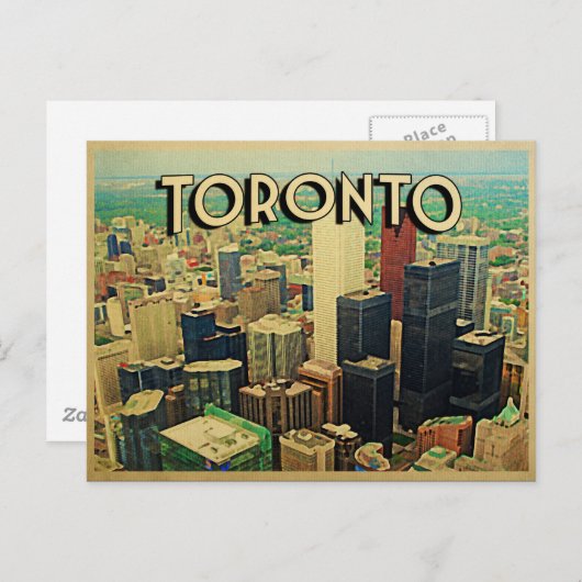 Toronto Skyline Briefkaart (Voorkant / Achterkant)