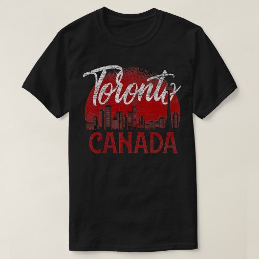 Toronto Skyline Canada T-shirt (Design voorkant)