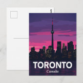Toronto Skyline City Tower Sunset Briefkaart (Voorkant / Achterkant)