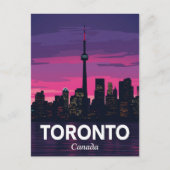 Toronto Skyline City Tower Sunset Briefkaart (Voorkant)