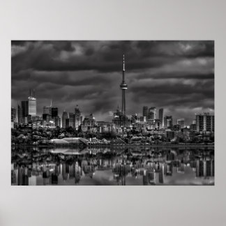 Toronto Skyline From Sheldon Lookout Reflection 2 Poster