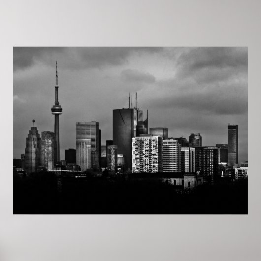 Toronto Skyline From The Pape Ave Bridge No 3 Poster (Voorkant)