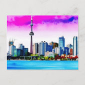 Toronto Skyline Geschilderd ontwerp op Briefkaart (Voorkant)