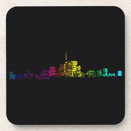 Toronto Skyline Gradient Bier Onderzetter (Voorkant)