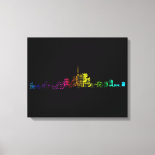 Toronto Skyline Gradient Canvas Afdruk