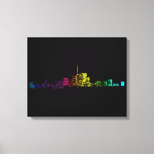 Toronto Skyline Gradient Canvas Afdruk (Voorkant)