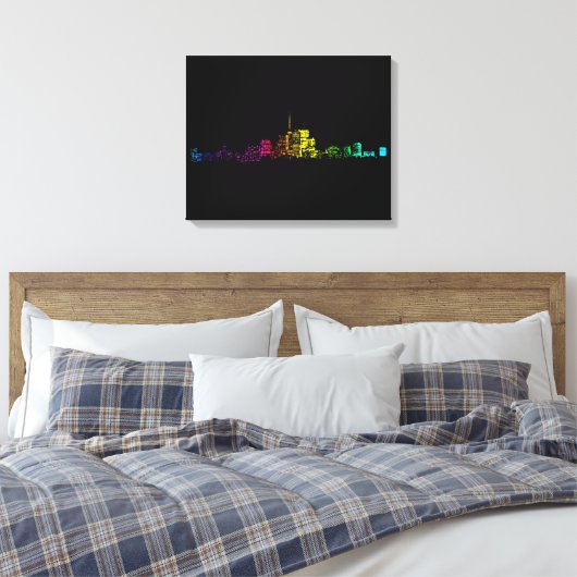 Toronto Skyline Gradient Canvas Afdruk (Insitu (Slaapkamer))