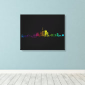 Toronto Skyline Gradient Canvas Afdruk (Insitu (Houten vloer))